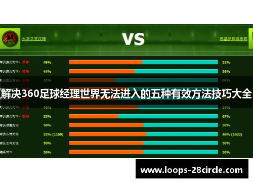 解决360足球经理世界无法进入的五种有效方法技巧大全